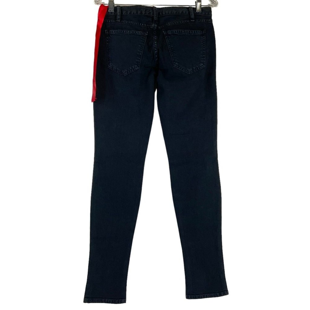 Current/Elliott Jeans Women's Sz 30" Black The Skinny Jett Straight Denim Nwt - Picture 2 of 12